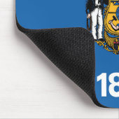 Staatsflagge Wisconsin, USA Mousepad (Ecke)
