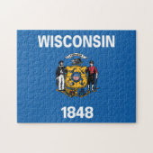 Staatsflagge Wisconsin, USA Puzzle (Horizontal)