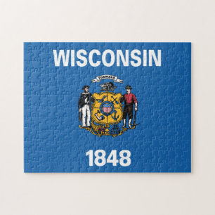 Staatsflagge Wisconsin, USA Puzzle