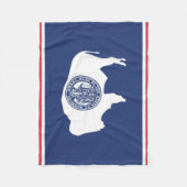 Staatsflagge Wyoming, USA Fleecedecke (Vorderseite)