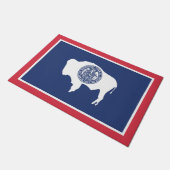 Staatsflagge Wyoming, USA Fußmatte (Schrägansicht)