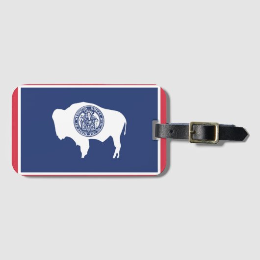 Staatsflagge Wyoming, USA Gepäckanhänger (Vorderseite (Horizontal))