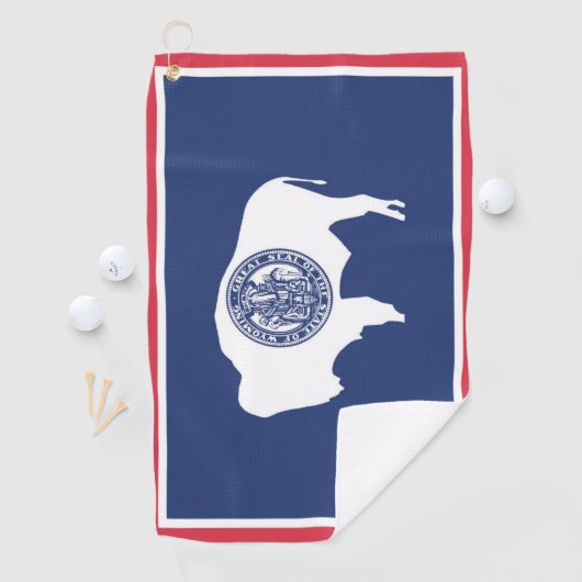 Staatsflagge Wyoming, USA Golfhandtuch (Insitu)
