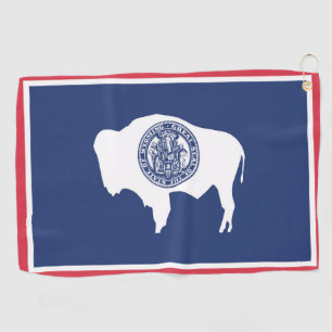 Staatsflagge Wyoming, USA Golfhandtuch