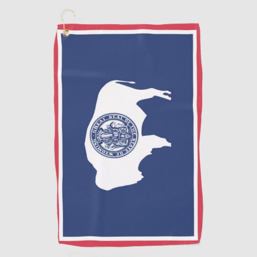 Staatsflagge Wyoming, USA Golfhandtuch (Vorderseite)
