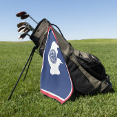 Staatsflagge Wyoming, USA Golfhandtuch (Gras)