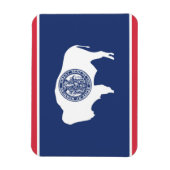 Staatsflagge Wyoming, USA Magnet (Vertikal)