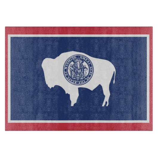 Staatsflagge Wyoming, USA Schneidebrett (Vorderseite)