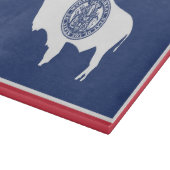 Staatsflagge Wyoming, USA Schneidebrett (Ecke)