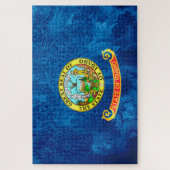 Staatsflaggengrunge von Idaho Puzzle (Vertikal)