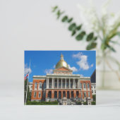 Staatsgebäude Boston Postkarte (Stehend Vorderseite)