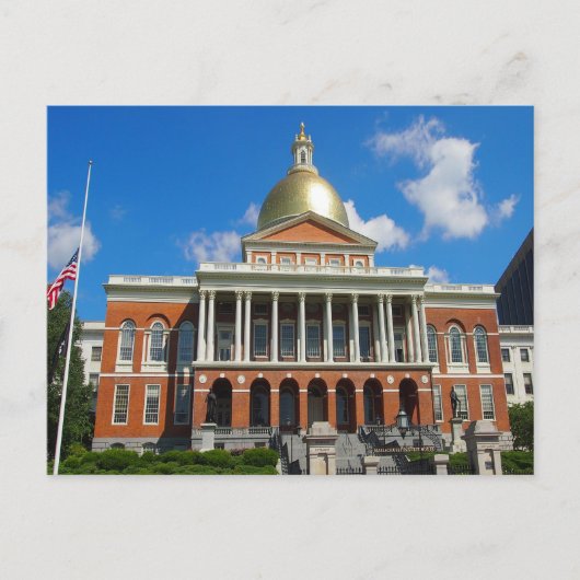 Staatsgebäude Boston Postkarte (Vorderseite)