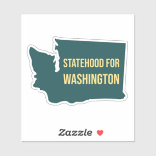 Staatsgründung für Washington Retro-Minimalistisch Aufkleber
