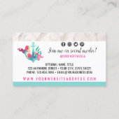 Staatshilfe für Anchor Nautical Watercolor Social Visitenkarte (Rückseite)