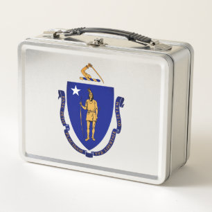 Staatssiegel von Massachusetts Metall Brotdose