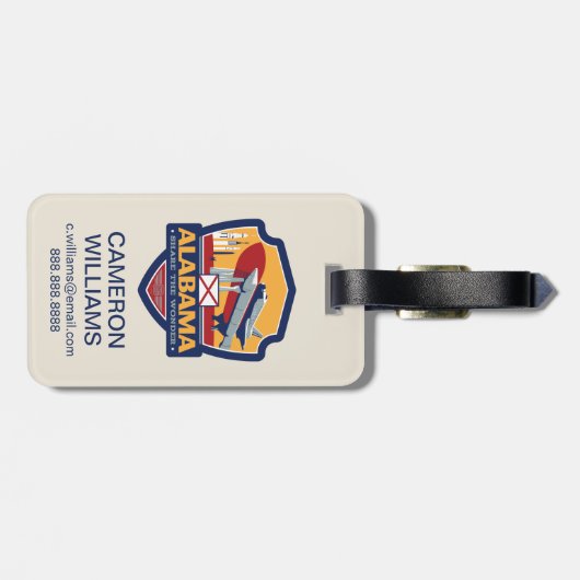 Staatsstolz | Alabama Gepäckanhänger (Rückseite horizontal)