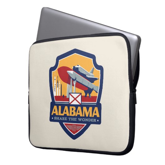 Staatsstolz | Alabama Laptopschutzhülle (Vorderseite Links)