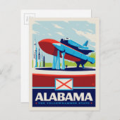 Staatsstolz | Alabama Postkarte (Vorne/Hinten)