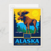 Staatsstolz | Alaska Postkarte (Vorne/Hinten)
