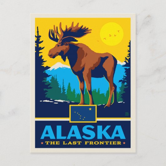 Staatsstolz | Alaska Postkarte (Vorderseite)