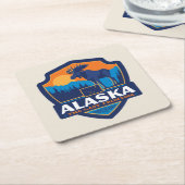 Staatsstolz | Alaska Rechteckiger Pappuntersetzer (angewinkelt)