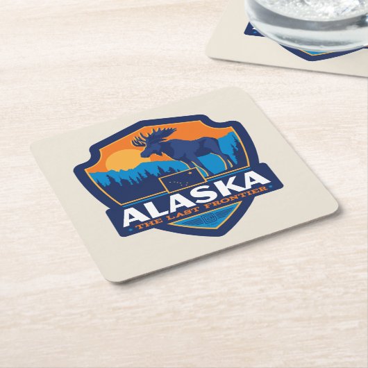 Staatsstolz | Alaska Rechteckiger Pappuntersetzer (angewinkelt)