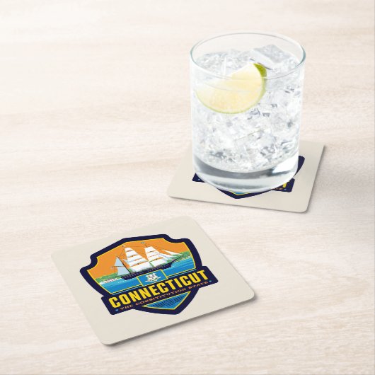 Staatsstolz| Anschluss Rechteckiger Pappuntersetzer (Vor Ort)