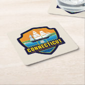 Staatsstolz| Anschluss Rechteckiger Pappuntersetzer (angewinkelt)