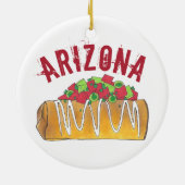 Staatsstolz Arizona AZ Tex Mex Chimichanga Keramik Ornament (Hinten)