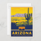Staatsstolz | Arizona Postkarte (Vorne/Hinten)