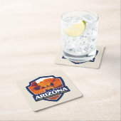 Staatsstolz| Arizona Rechteckiger Pappuntersetzer (Vor Ort)