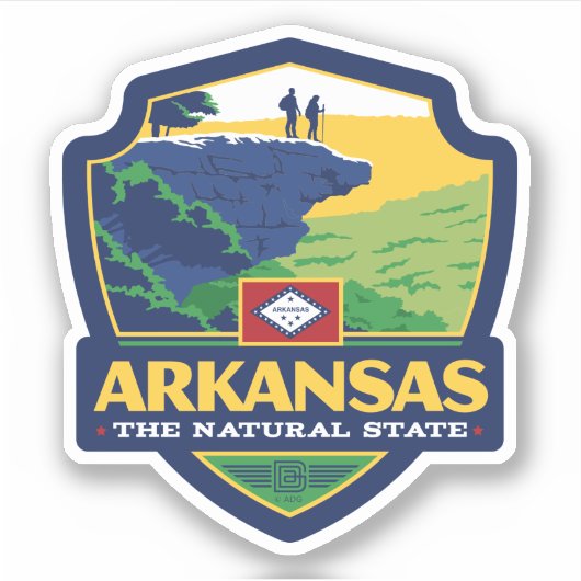 Staatsstolz | Arkansas Aufkleber (Vorderseite)