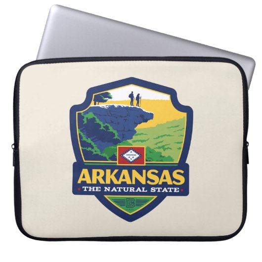 Staatsstolz | Arkansas Laptopschutzhülle (Vorderseite)