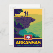 Staatsstolz | Arkansas Postkarte (Vorne/Hinten)