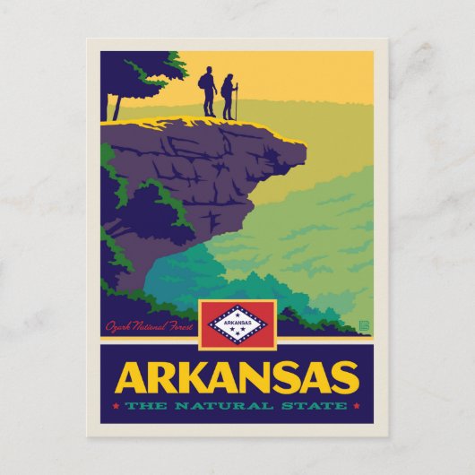 Staatsstolz | Arkansas Postkarte (Vorderseite)