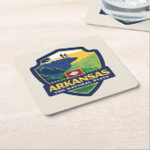 Staatsstolz | Arkansas Rechteckiger Pappuntersetzer (angewinkelt)