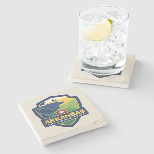 Staatsstolz | Arkansas Steinuntersetzer (Seitenansicht)