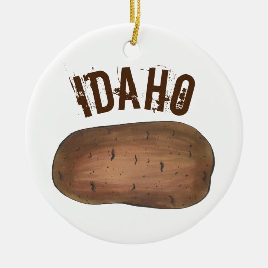 Staatsstolz Boise IDAHO Russet Potato Keramik Ornament (Vorne)