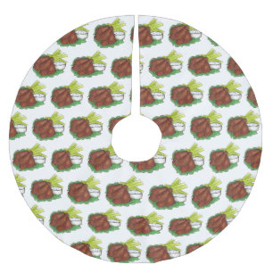 Staatsstolz Buffalo New York Hot GRILLEN Chicken W Polyester Weihnachtsbaumdecke