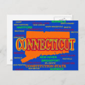 Staatsstolz "Connecticut Cities" Postkarte (Vorne/Hinten)