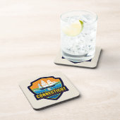 Staatsstolz | Connecticut Getränkeuntersetzer (Rechte Seite)