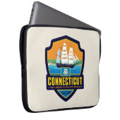 Staatsstolz | Connecticut Laptopschutzhülle (Vorne Rechts)