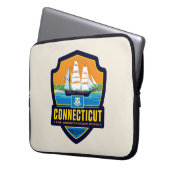 Staatsstolz | Connecticut Laptopschutzhülle (Vorderseite Links)
