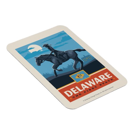 Staatsstolz | Delaware 2 Magnet (Rechte Seite)