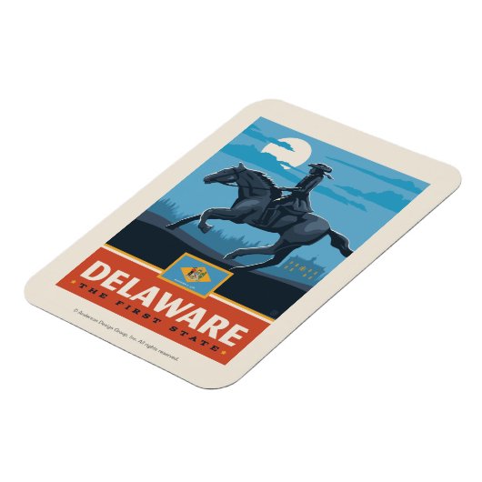 Staatsstolz | Delaware 2 Magnet (Linke Seite)