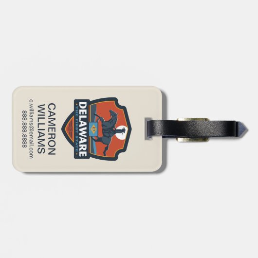 Staatsstolz | Delaware Gepäckanhänger (Rückseite horizontal)