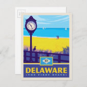 Staatsstolz | Delaware Postkarte (Vorne/Hinten)