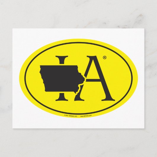 Staatsstolz Euro: IA Iowa Postkarte (Vorderseite)