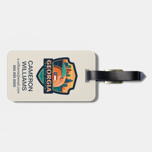 Staatsstolz | Georgia Gepäckanhänger (Rückseite horizontal)