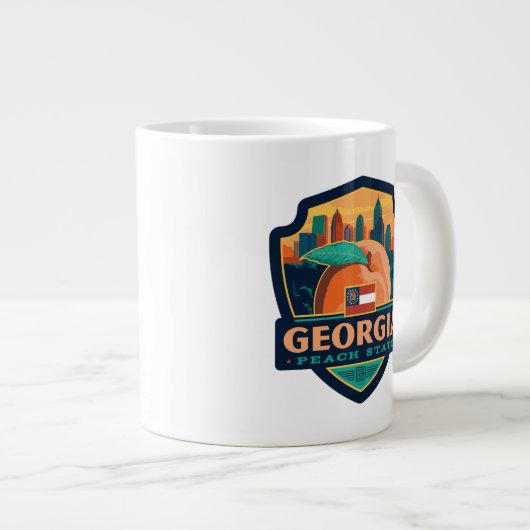 Staatsstolz | Georgien Jumbo-Tasse (Vorderseite Rechts)